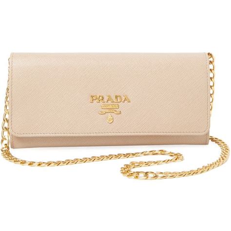 prada chain wallet cream|Prada small wallet price.